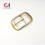 Copper Color Cowhide Belt Buckle 75mm Length Laser  Logo for sale