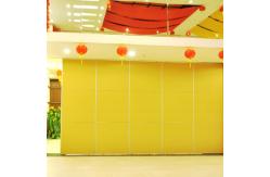 China Yellow Movable Partition Walls , Hotel Conference Room Sliding Folding Partition Doors supplier
