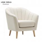 Hotel Luxury Lounge Sofa Wooden Frame Single Seater Armchair for sale