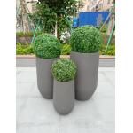 Smooth Surface Reinforced Clay Planter For Tall Plants In Minimalist Style for sale