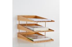 China stacking bamboo file tray supplier