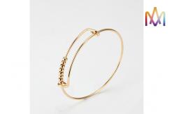 China SS304 Twisted Expandable Movable Bead Womens Engraved Bracelets supplier