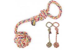 China Hand Pull Chew Long Tail Ball Toy Strong Cotton Rope Dog Toy supplier
