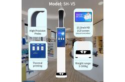 China Medical Digital Scale 500kg Standing Weight and Height Measurement Machine with Printing supplier