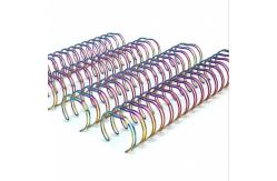 China Twin Loop Wire O Ring Book Metal Binding Coil 0.8mm Thick supplier
