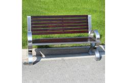 China Stainless Outdoor Metal Bench 3 Seater Garden Bench Metal Wood supplier