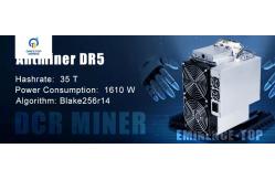 China Bitmain Antminer DR5 34TH/S 35th 1800W Dcr Miner Asic supplier