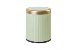 China 10L Household Circular Stripe Automatic Induction Plastic Trash Can supplier