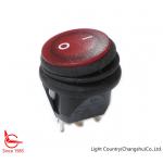 Easy Installation Round Waterproof Power Switch, φ 20mm, with Red Light, >10,000 life cycles. for sale