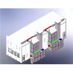 Side Extraction Vehicle Spray Booth 15 Meter Gas Heated for sale