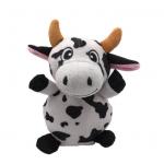 Black And White 17CM Cow Recording Plush Toy for sale