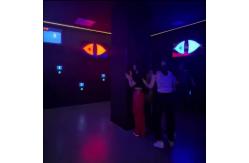 China Wall Interactive Hide Push Button Counting Number Led Light Activate Game Evil Eyes supplier