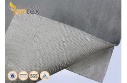 China Stainless Steel Wire Reinforced Fiberglass Cloth With PU Coating 0.7mm For Fire Blanket Smoke Curtains supplier