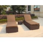 Wicker / Cane / Rattan Sun Lounger Storage Box For Balcony / Lawn for sale