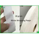 Decomposable White Kraft Craft 24gram 28gram Straw Wrapping Paper Roll 30mm Width for sale