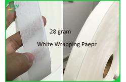 China Decomposable White Kraft Craft 24gram 28gram Straw Wrapping Paper Roll 30mm Width supplier