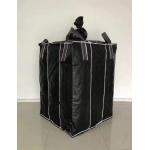 Black PP woven baffle bag / Q bag FIBC for powder flour carbons chemical powders for sale