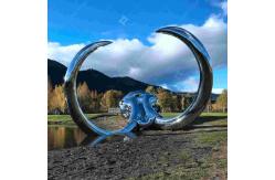 China 5.3m High Mirror Polished Stainless Steel Public Mammoth Sculpture supplier
