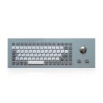 IP65 Compact Industrial Keyboard With Trackball Silicone Keys