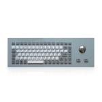 IP65 Compact Industrial Keyboard With Trackball Silicone Keys for sale