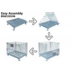 Warehouse Foldable Wire Container , 4 Gauge Wire Mesh Pallet Containers