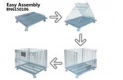 China Warehouse Foldable Wire Container , 4 Gauge Wire Mesh Pallet Containers supplier
