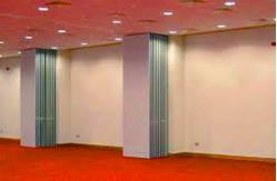 China Room Hotel Doors Soundproof Banquet Sliding Folding Partition MDF With Melamine supplier