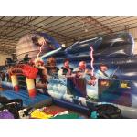 Star Wars Fun City Square Sharp Inflatable Jumping House / Inflatable Bounce House Multiplay