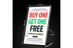 China Transparent Reusable Tabletop Photo Frames L Shape Picture Frame 297x210cm supplier