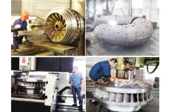 China Polished Stainless Steel Hydro Turbine Runner Adjustable Blades Open Or Closed supplier
