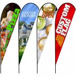 Custom 90X150CM Teardrop Flag Banners Simple Installation For Event for sale