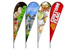 China Custom 90X150CM Teardrop Flag Banners Simple Installation For Event supplier