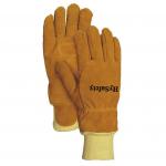 Hysafety Fireman Gloves / Cowhide Leather Work Gloves Classic Wristlet Cuff for sale