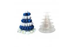 China Eiffel Tower 6 Tier Plastic Macaron Stand 10 Inch Luxury Macaron Packaging supplier