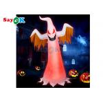LED Decoration Inflatable Ghost Halloween White With Red Eyes