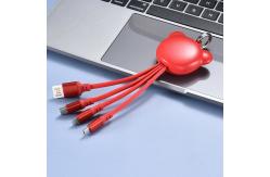 China Custom Length 16cm Multiple USB Charger Cable Universal Keychain supplier