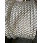 White Color 3 Strand Nylon Rope Twist Nylon Marine Rope 32mm Diameter for sale