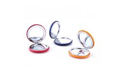 China Foldable PU Pocket Mirror With Customized Logo supplier