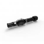 Male 3 Pin Waterproof Power Connector Outdoor With Black Output