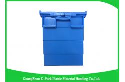China Durable Plastic Attached Lid Containers / Heavy Duty Plastic Storage Boxes supplier