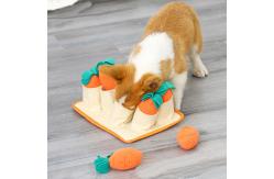 China Bite Resistant Pull Out Radish Fleece Felt Dog Sniff Toy supplier