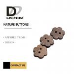 2 /4 Holes Natural Coconut Buttons Bulk Order for sale