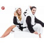 Panda Soft Bathrobe With Hood Women Men Nightgown Home Clothes Warm Bath Robes Dressing Gowns for sale
