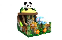 China Digital Printing Commercial Inflatable Water Slides Elephant Standard / Panda Inflatable Dry Slide supplier