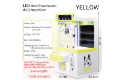 China Yellow Coin-Operated LED Desktop Hardware Claw Arcade Machine supplier