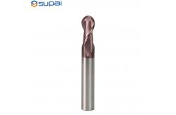 China 2 Flute Carbide Ball Nose End Mill HRC55 With AICrSiN Coating OEM / ODM supplier
