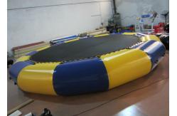 China Customized Jumping Floating Water Trampoline , Giant Water Trampoline Dia4m supplier