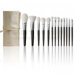 13pcs Private Label Makeup Brushes Set With Chromeplate Brass Into Cosmetic Bag for sale