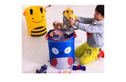 China Sublimation Printing Cartoon Round Mesh Laundry Bag With Cover 38*45cm supplier