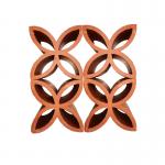 Red Perforated Terracotta Fire Bricks Traditional Style Chinese Window Decorative Hollow Brick for sale